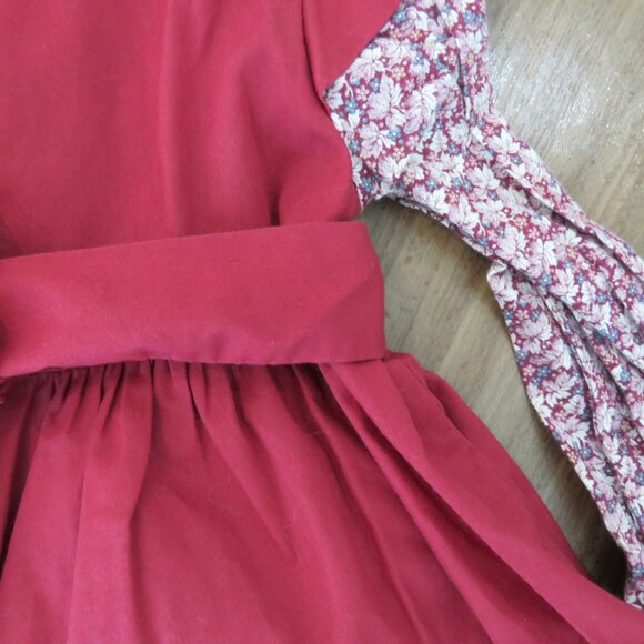 VINTAGE POLLY FLINDERS Smocked Floral Cottagecore Prairie Girl's Dress Church - Picture 12 of 13